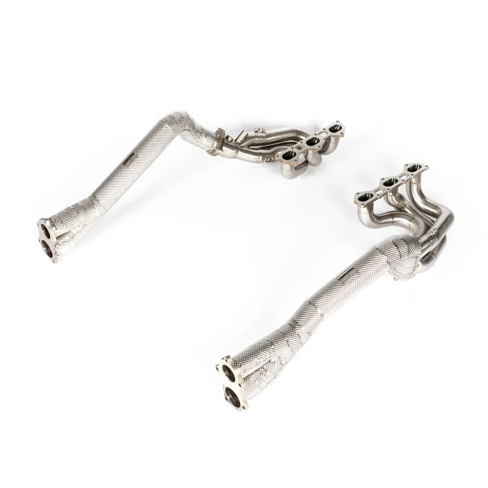 JCR | Porsche 718 GT4 / SPYDER / GTS 4.0 INCONEL RACE MANIFOLD & TITANIUM LINK PIPES (NON SILENCED)