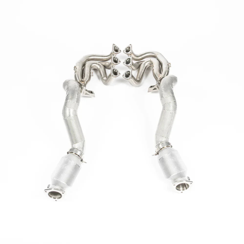JCR | Porsche 718 GT4 RS INCONEL RACE MANIFOLDS & TITANIUM LINK PIPES (RACE CATS)