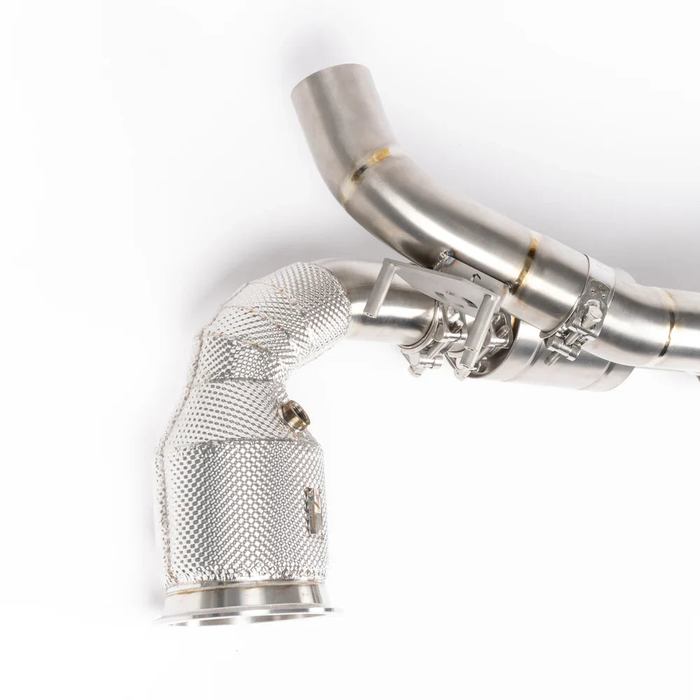 JCR | Porsche 992 CARRERA / TURBO TITANIUM RACE PIPE (SILENCED / HEAT SHIELDED RACE CATS)