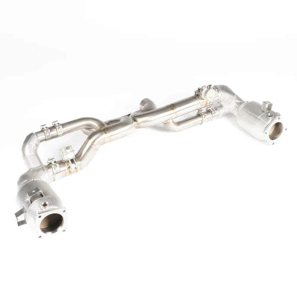 JCR | Porsche 991.2 CARRERA / S / GTS TITANIUM VALVED RACE PIPE (HEAT SHIELDED RACE CATS)