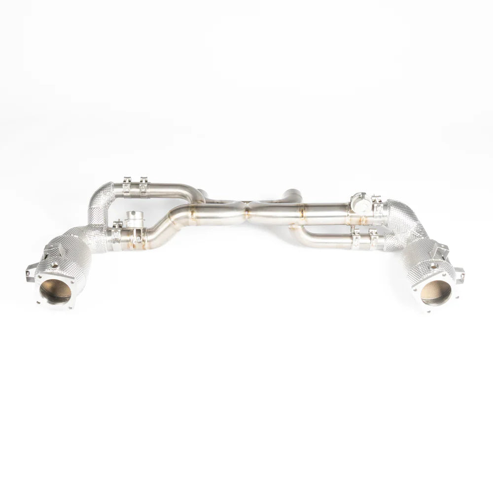 JCR | Porsche 991.2 CARRERA / S / GTS TITANIUM VALVED RACE PIPE (HEAT SHIELDED RACE CATS)