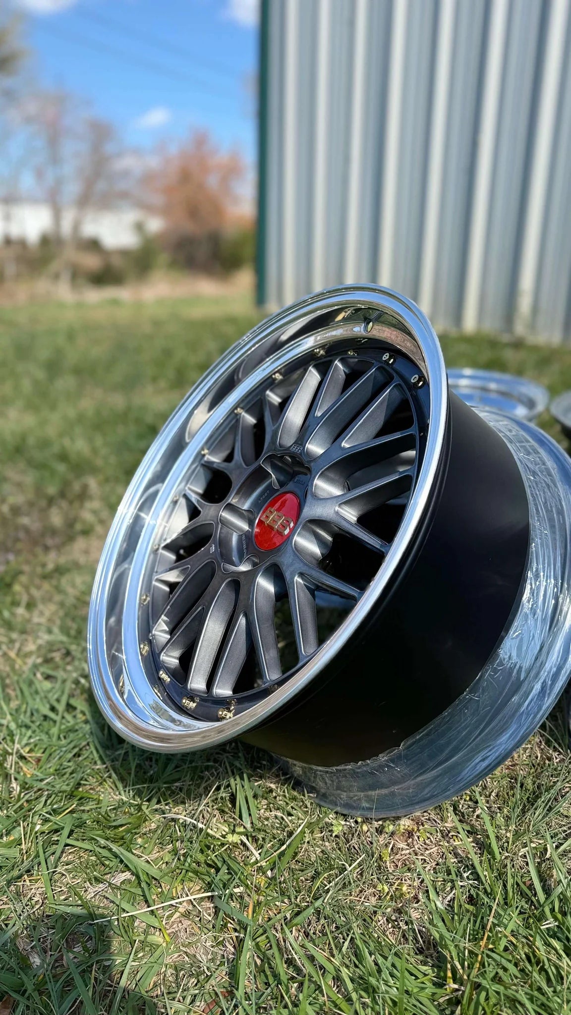 BBS LM227 / LM228 - 19" Staggered - 5x120 (3-piece) (Brushed)