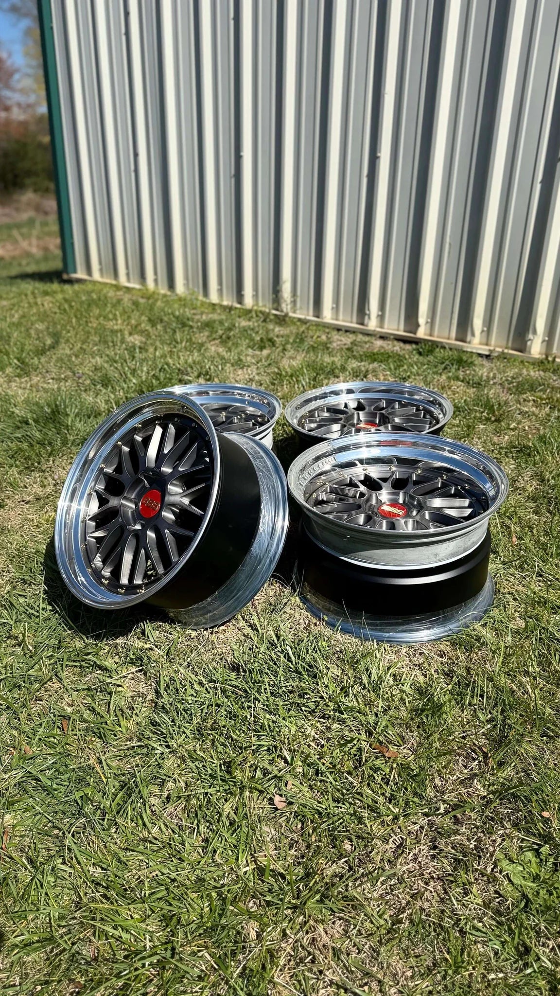 BBS LM227 / LM228 - 19" Staggered - 5x120 (3-piece) (Brushed)