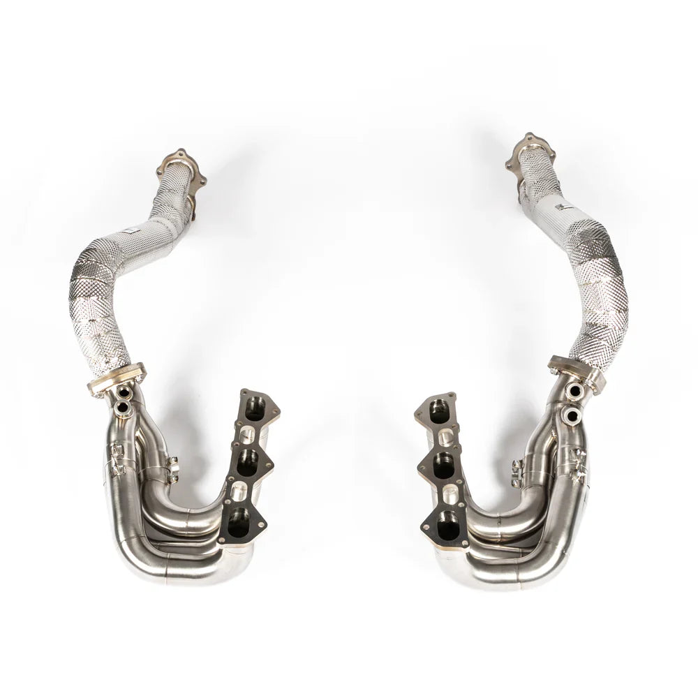 JCR | Porsche 718 GT4 / SPYDER / GTS 4.0 INCONEL RACE MANIFOLD & TITANIUM LINK PIPES (NON SILENCED)