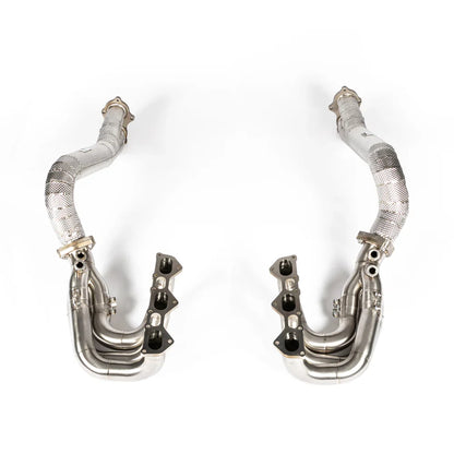 JCR | Porsche 718 GT4 / SPYDER / GTS 4.0 INCONEL RACE MANIFOLD & TITANIUM LINK PIPES (NON SILENCED)