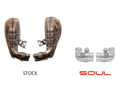 Porsche 991 GT3 / GT3 RS / 911R SOUL Valved Side Muffler Bypass Pipes