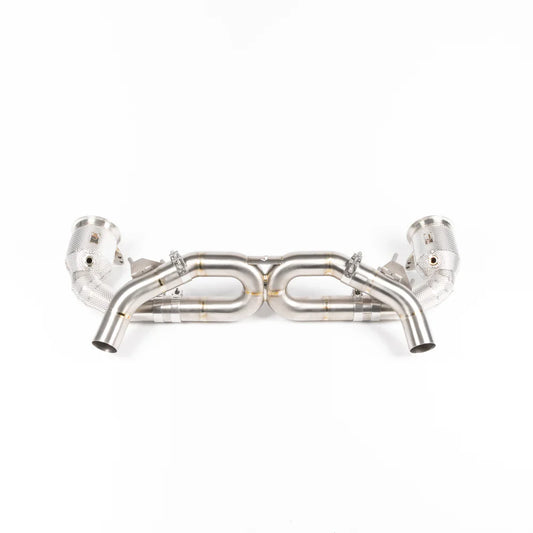 JCR | Porsche 992 CARRERA / TURBO TITANIUM RACE PIPE (NON SILENCED / HEAT SHIELDED RACE CATS)