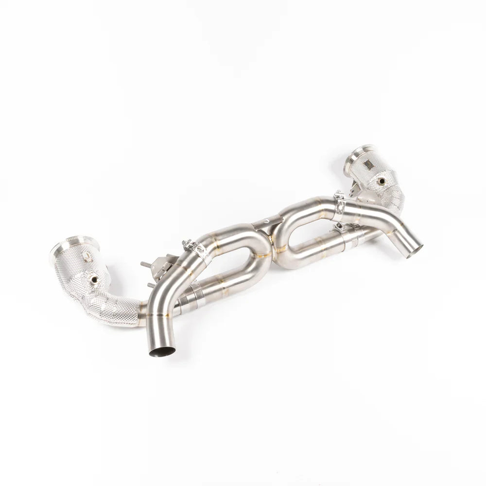 JCR | Porsche 992 CARRERA / TURBO TITANIUM RACE PIPE (NON SILENCED / HEAT SHIELDED RACE CATS)