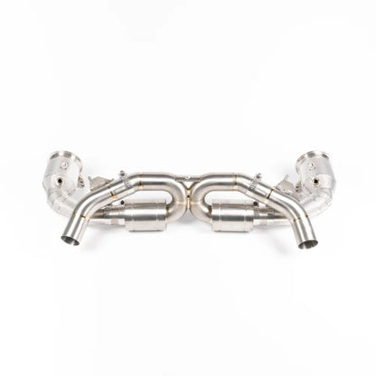 JCR | Porsche 992 CARRERA / TURBO TITANIUM RACE PIPE (SILENCED / HEAT SHIELDED RACE CATS)