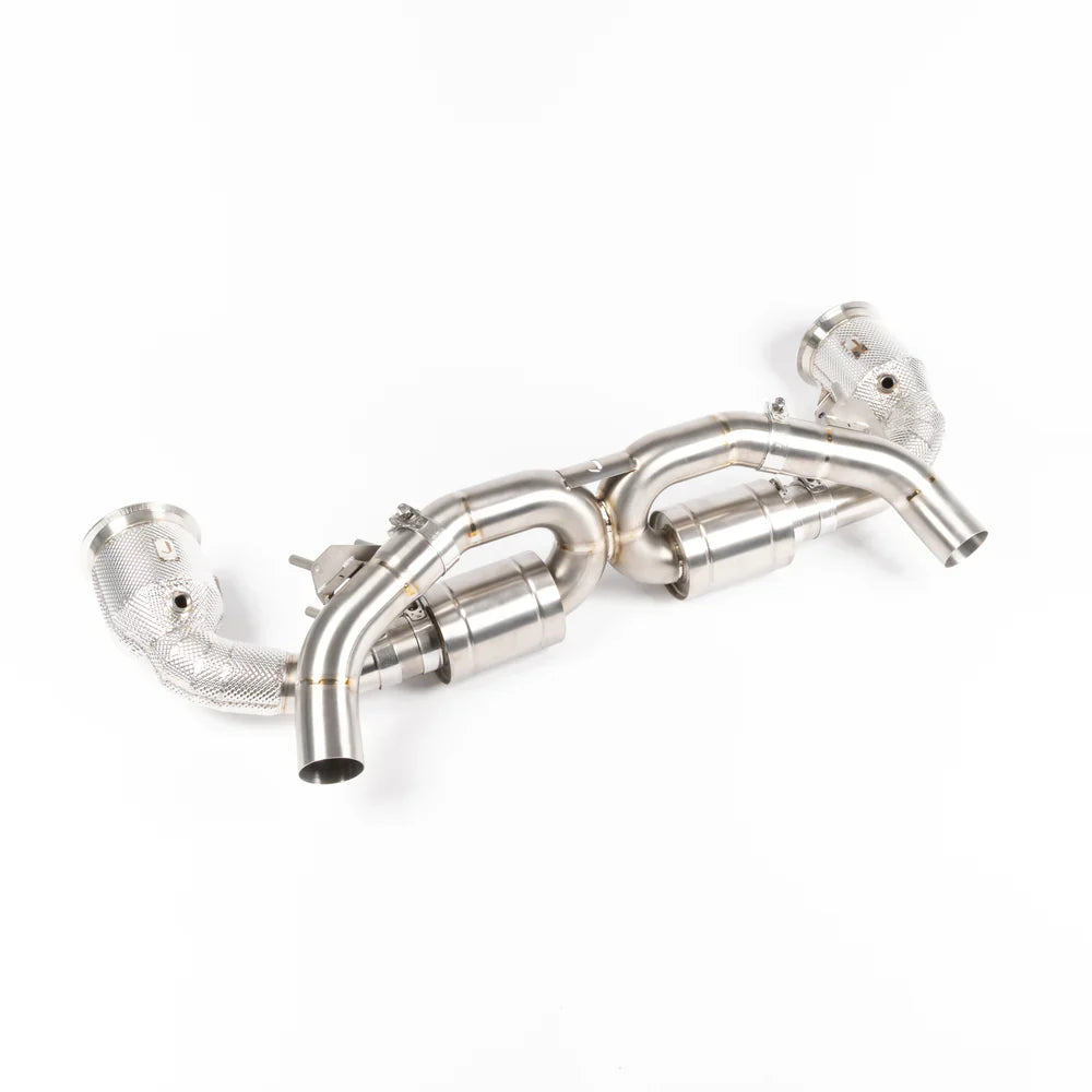 JCR | Porsche 992 CARRERA / TURBO TITANIUM RACE PIPE (SILENCED / HEAT SHIELDED RACE CATS)