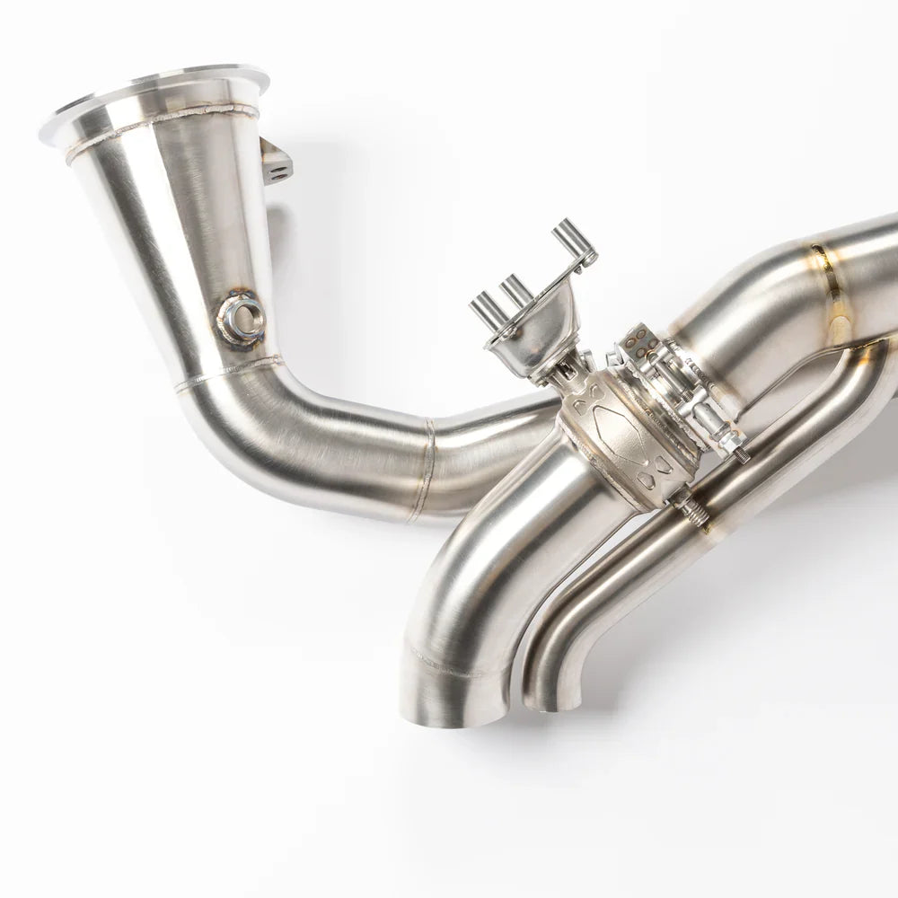 JCR | Porsche 992 CARRERA /TURBO TITANIUM RACE PIPE (VALVED / CAT DELETES)