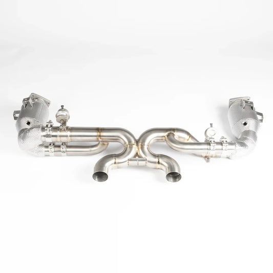 JCR | Porsche 991.2 CARRERA / S / GTS TITANIUM VALVED RACE PIPE (HEAT SHIELDED RACE CATS)