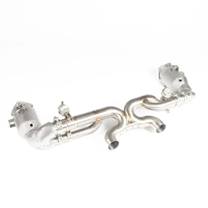 JCR | Porsche 991.2 CARRERA / S / GTS TITANIUM VALVED RACE PIPE (HEAT SHIELDED RACE CATS)