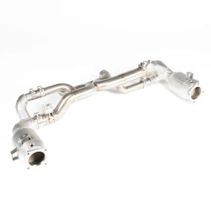 JCR | Porsche 991.2 CARRERA / S / GTS TITANIUM VALVED RACE PIPE (HEAT SHIELDED RACE CATS)