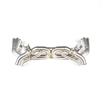 JCR | Porsche 992 CARRERA / TURBO TITANIUM RACE PIPE (VALVED / HEAT SHIELDED CAT DELETES)