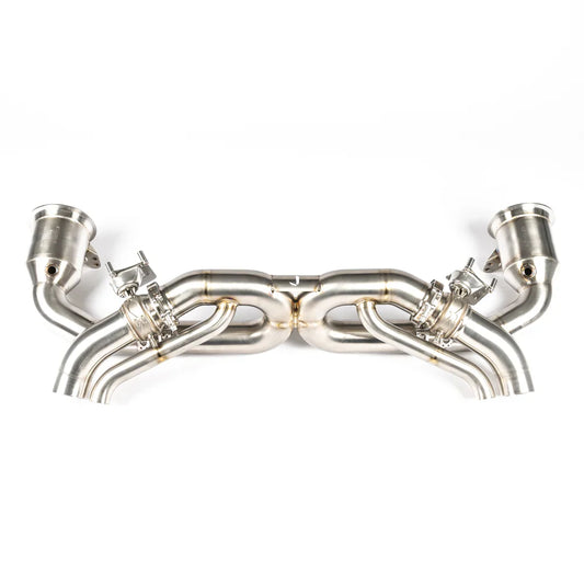 JCR | Porsche 992 CARRERA / TURBO TITANIUM RACE PIPE (VALVED / RACE CATS)