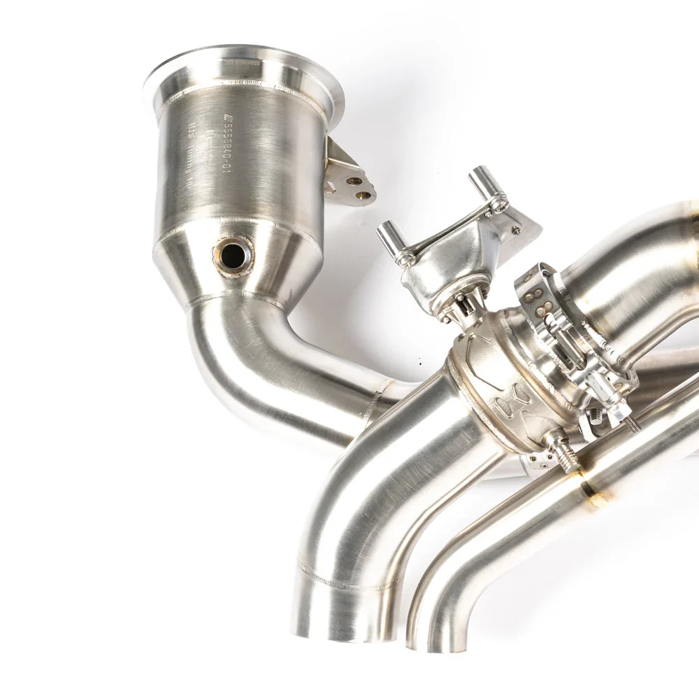 JCR | Porsche 992 CARRERA / TURBO TITANIUM RACE PIPE (VALVED / RACE CATS)