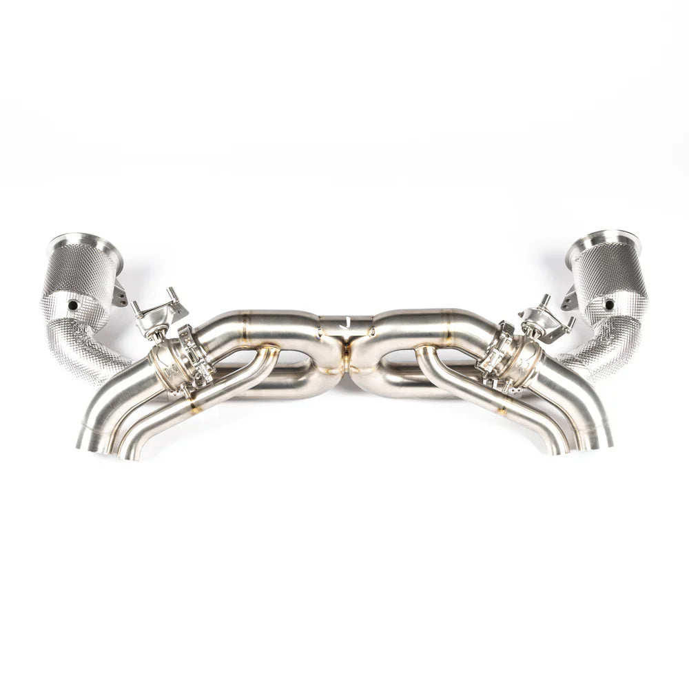 JCR | Porsche 992 CARRERA / TURBO TITANIUM RACE PIPE (VALVED / HEAT SHIELDED RACE CATS)