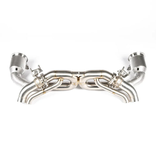 JCR | Porsche 992 CARRERA / TURBO TITANIUM RACE PIPE (VALVED / HEAT SHIELDED RACE CATS)
