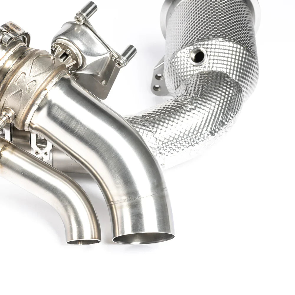 JCR | Porsche 992 CARRERA / TURBO TITANIUM RACE PIPE (VALVED / HEAT SHIELDED RACE CATS)