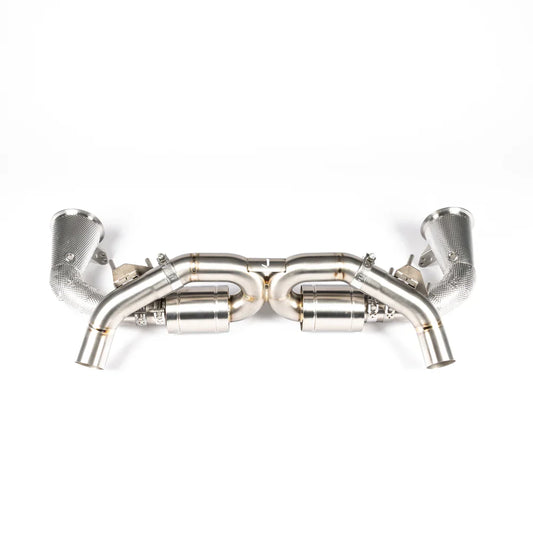 JCR | Porsche 992 CARRERA / TURBO TITANIUM RACE PIPE (SILENCED / HEAT SHIELDED CAT DELETES)
