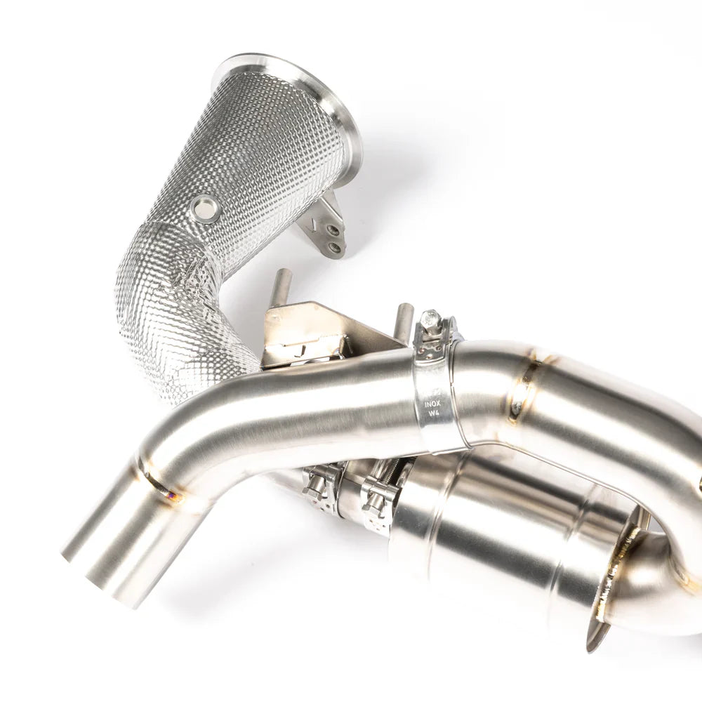 JCR | Porsche 992 CARRERA / TURBO TITANIUM RACE PIPE (SILENCED / HEAT SHIELDED CAT DELETES)