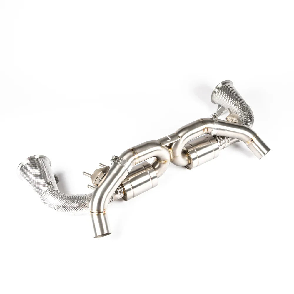 JCR | Porsche 992 CARRERA / TURBO TITANIUM RACE PIPE (SILENCED / HEAT SHIELDED CAT DELETES)