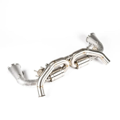 JCR | Porsche 992 CARRERA / TURBO TITANIUM RACE PIPE (SILENCED / HEAT SHIELDED CAT DELETES)