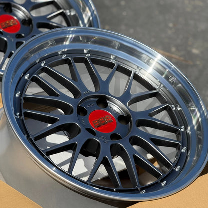 BBS LM 19x9.5 +22, 19x11 +37 5x120 Diamond Black (SET)