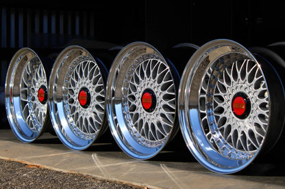 BBS Style 5 (3-Piece, Double Stepped) - 18" Staggered - 5x120